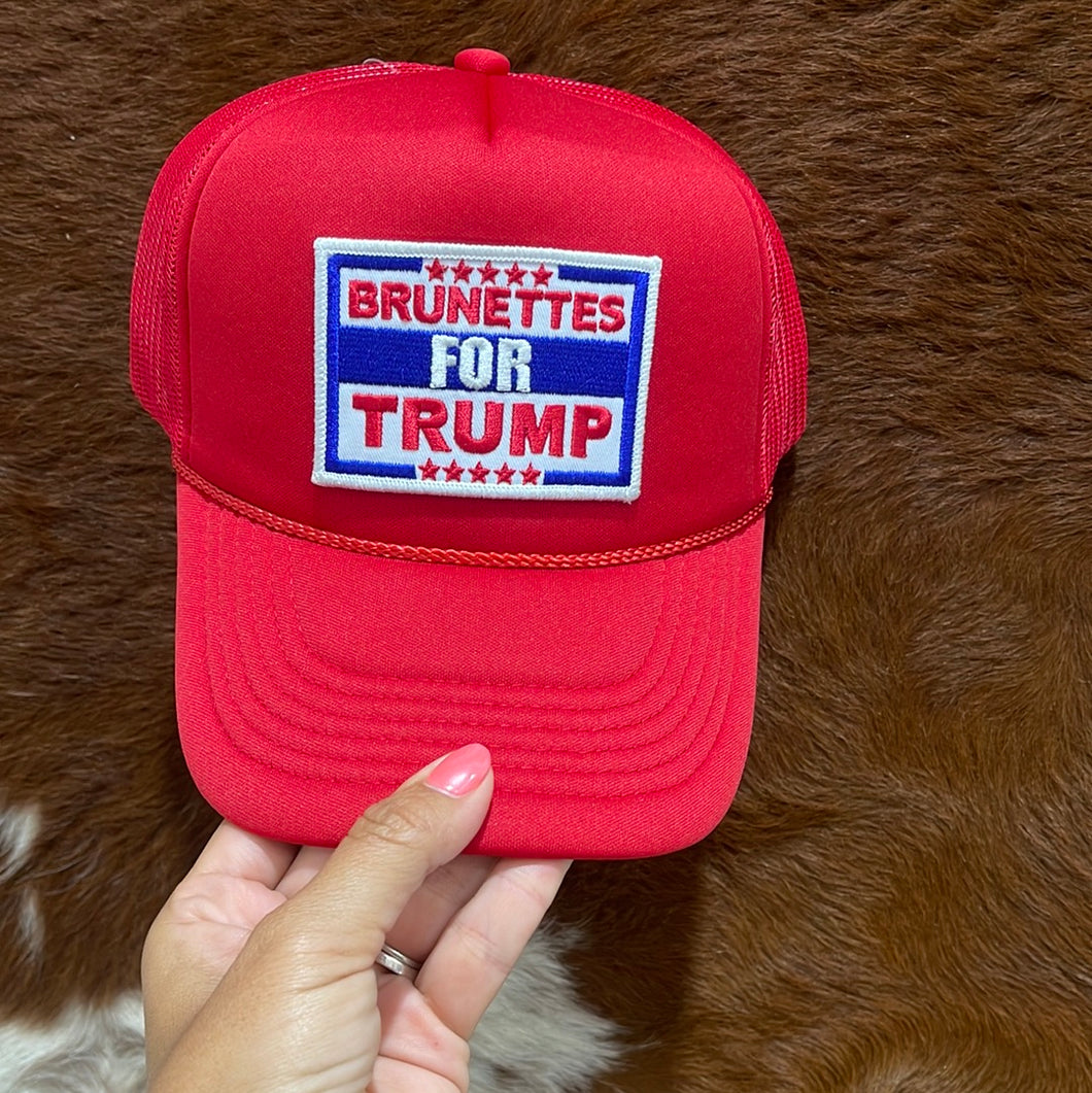 Brunettes For Trump Trucker Hat