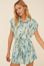 Load image into Gallery viewer, Defender Behind Me Blue Collared Romper