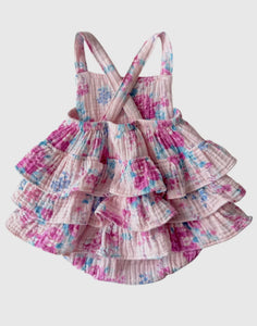 Muslin Ruffle Sunsuit, Garden Secrets