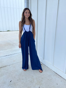 Get Going Suspender Style Jumpsuit