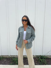 Load image into Gallery viewer, Bonfire Nights Stone Mint Corduroy Shacket