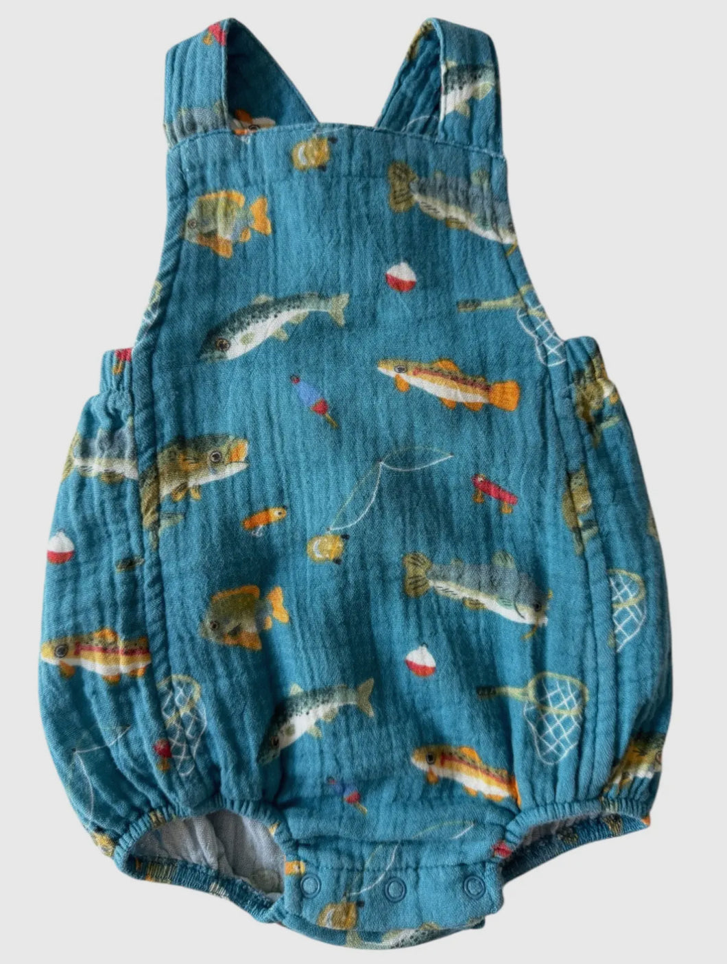 Muslin Retro Sunsuit, Gone Fishing