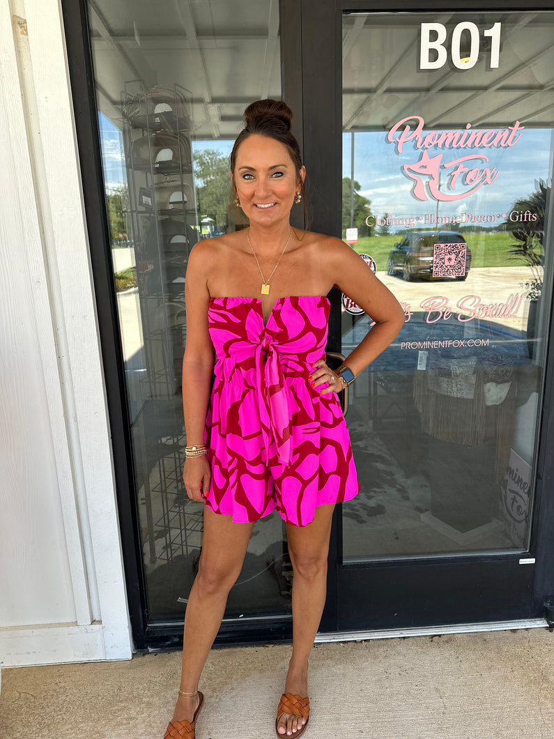 Blessed Beyond Measure Strapless Romper