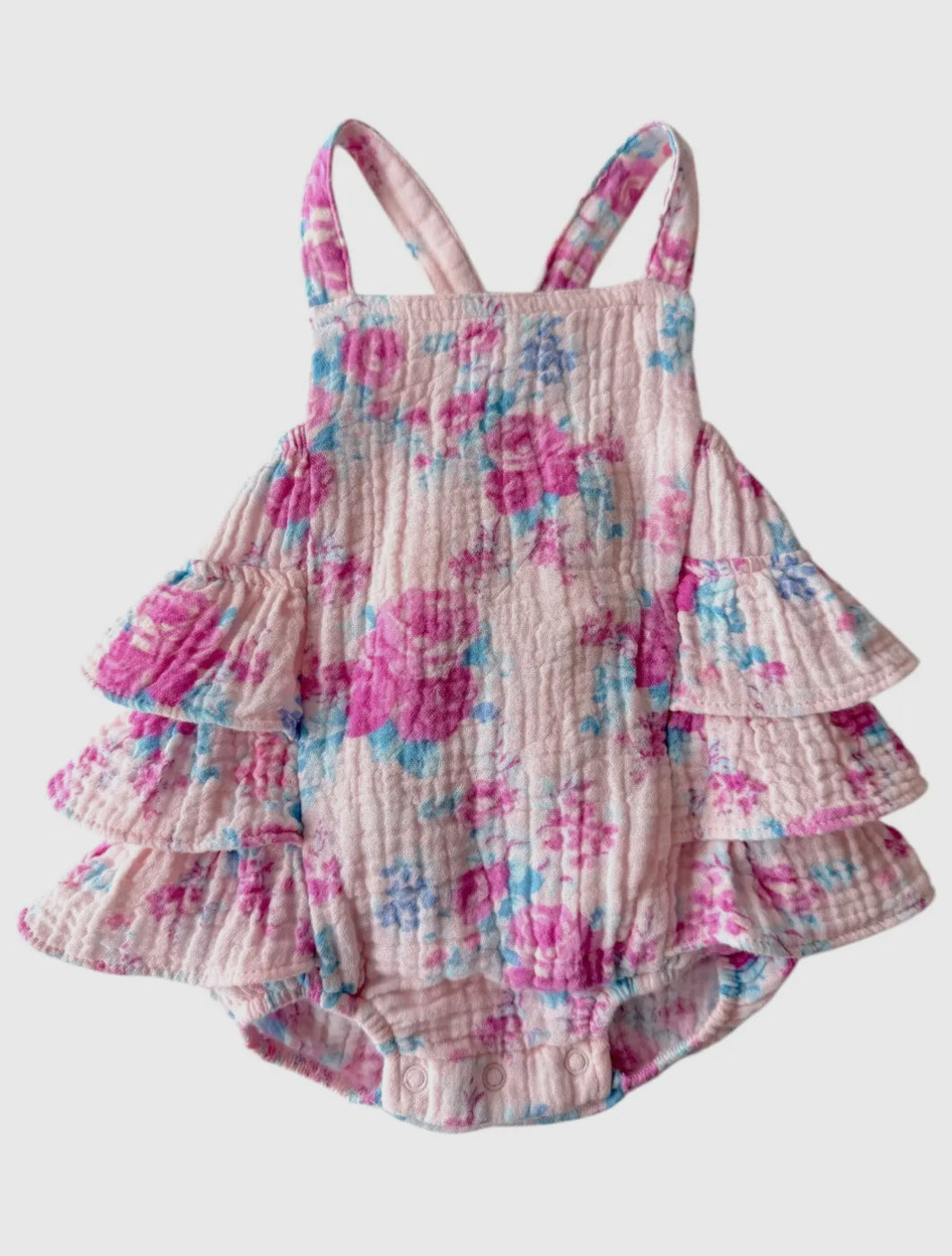 Muslin Ruffle Sunsuit, Garden Secrets