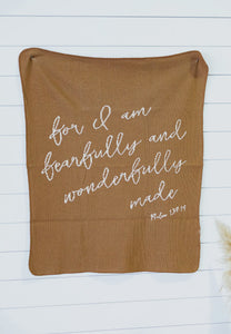 For I Am Fearfully And Wonderfully Made Baby Blanket 42”x48”