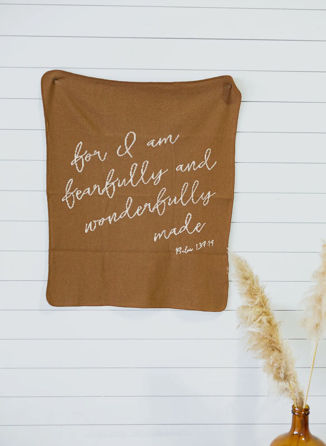 For I Am Fearfully And Wonderfully Made Psalms 139:14 Baby Blanket 42X48