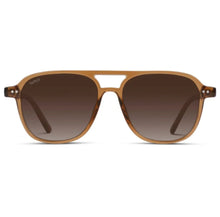 Load image into Gallery viewer, Hayden Polarized Aviator Classic Double Bridge Sunglasses- Crystal Copper/ Gradient Brown Lens