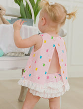 Load image into Gallery viewer, Baby Girls Striped Bunny Top With Bloomers Set Rufflebutts