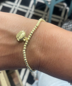 3mm Water Resistant Gold Ball Bracelet