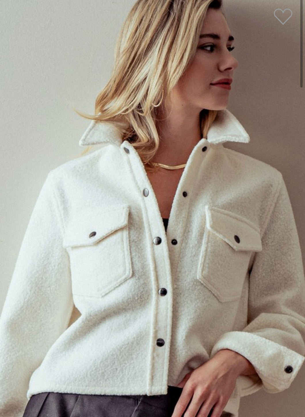 I’ve Been Waiting Winter White Cropped Jacket