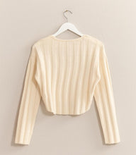 Load image into Gallery viewer, Faith Filled Cream Cropped Lightweight Sweater