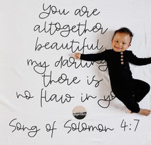 Load image into Gallery viewer, Song Of Solomon 4:7 Swaddle/Wall Art