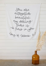 Load image into Gallery viewer, Song Of Solomon 4:7 Swaddle/Wall Art