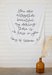 Song Of Solomon 4:7 Swaddle/Wall Art