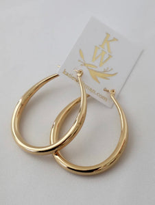 Katie Waltman TEARDROP HOOP EARRINGS