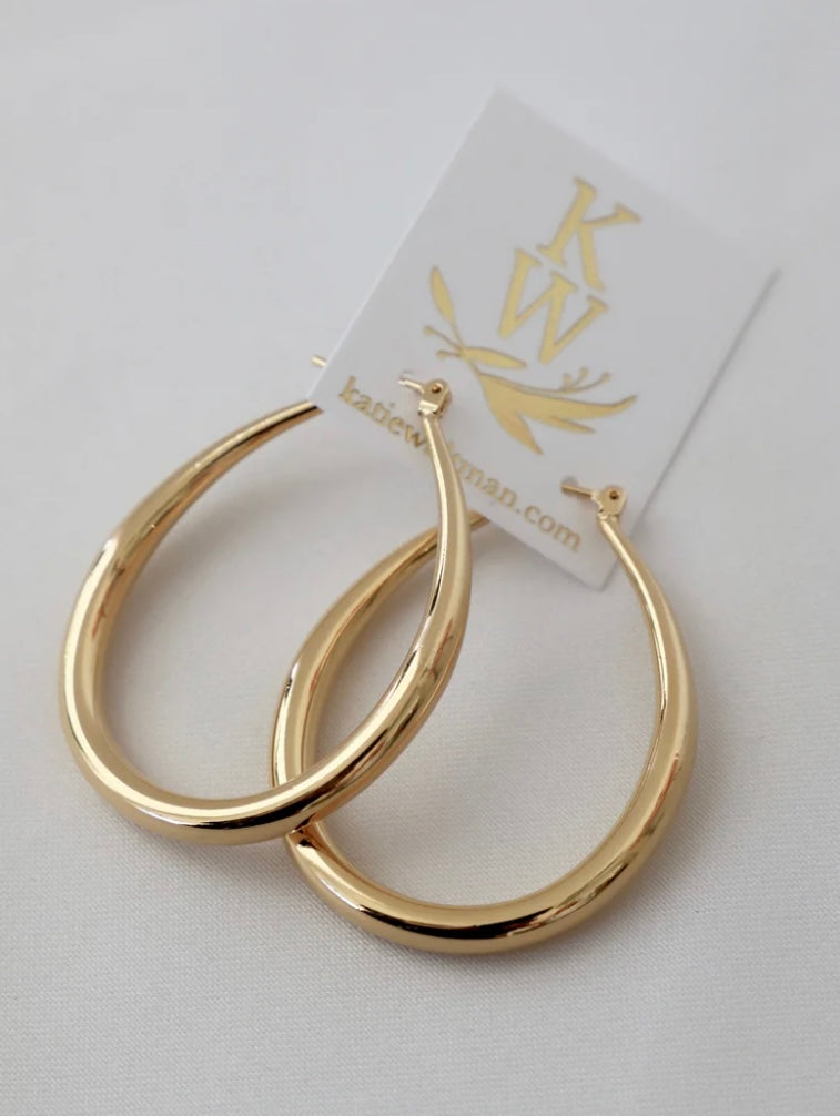 Katie Waltman TEARDROP HOOP EARRINGS