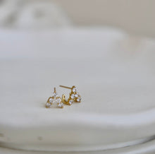 Load image into Gallery viewer, Katie Waltman Double The Luck CZ Hoop