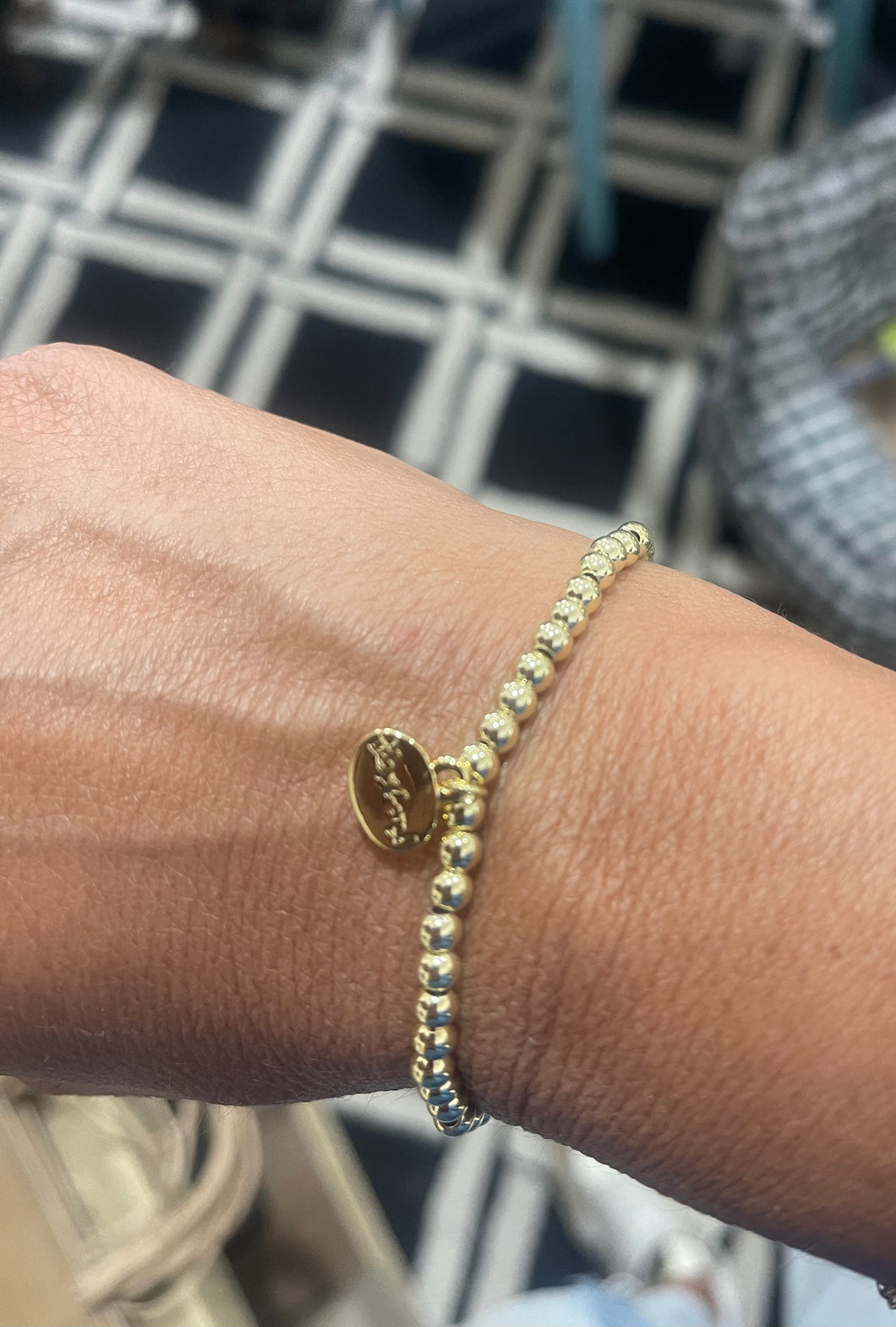 4mm Water Resistant Gold Ball Bracelet