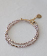 Load image into Gallery viewer, Katie Waltman CHAMPAGNE PETITE CRYSTAL DOUBLE WRAP BRACELET