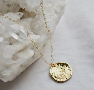 Katie Waltman Pounded Disk Necklace