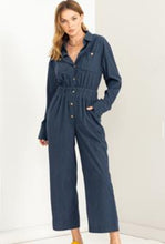Load image into Gallery viewer, Cover Your Tracks Midnight Cropped Jumpsuit