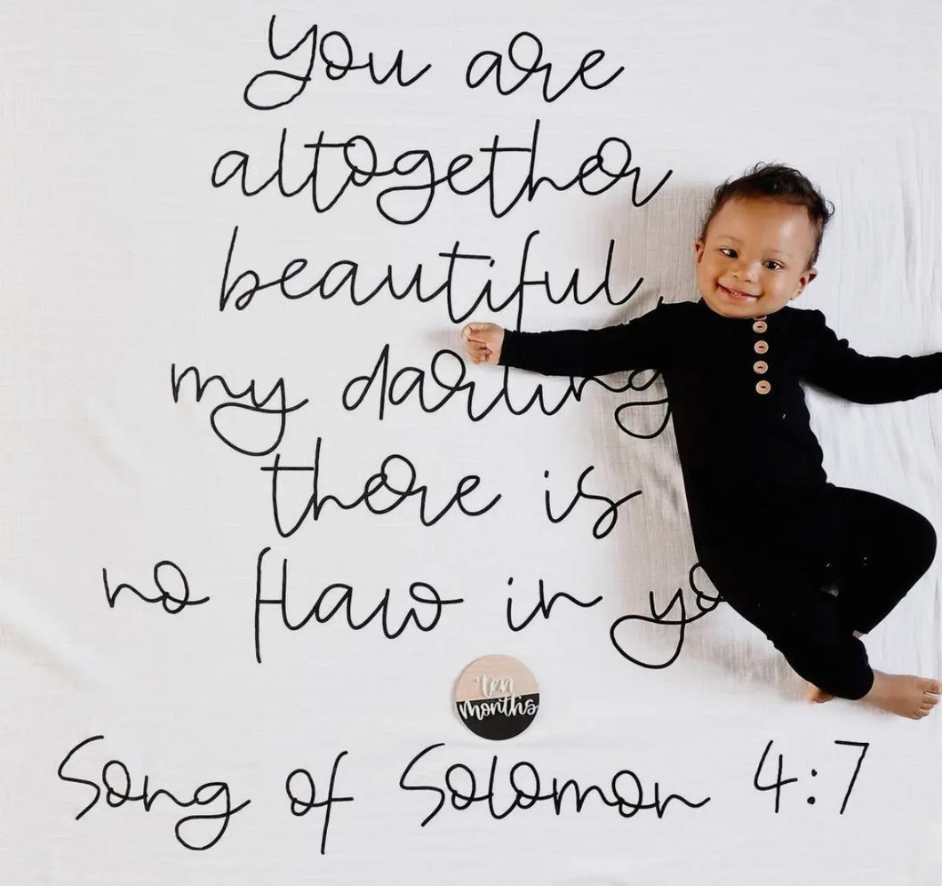 Song Of Solomon 4:7 Organic Swaddle