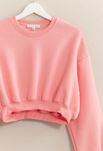 Shine Bright Washed French Terry Cropped Sweatshirt