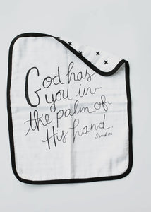 God Has You In The Palm Of His Hand Burp Cloth