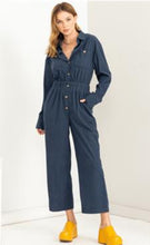 Load image into Gallery viewer, Cover Your Tracks Midnight Cropped Jumpsuit