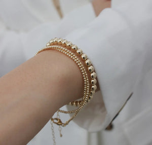 Katie Waltman 4mm Gold Filled Bead Bracelet