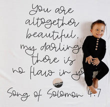 Load image into Gallery viewer, Song Of Solomon 4:7 Swaddle/Wall Art