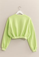 Load image into Gallery viewer, Shine Bright Washed French Terry Cropped Sweatshirt