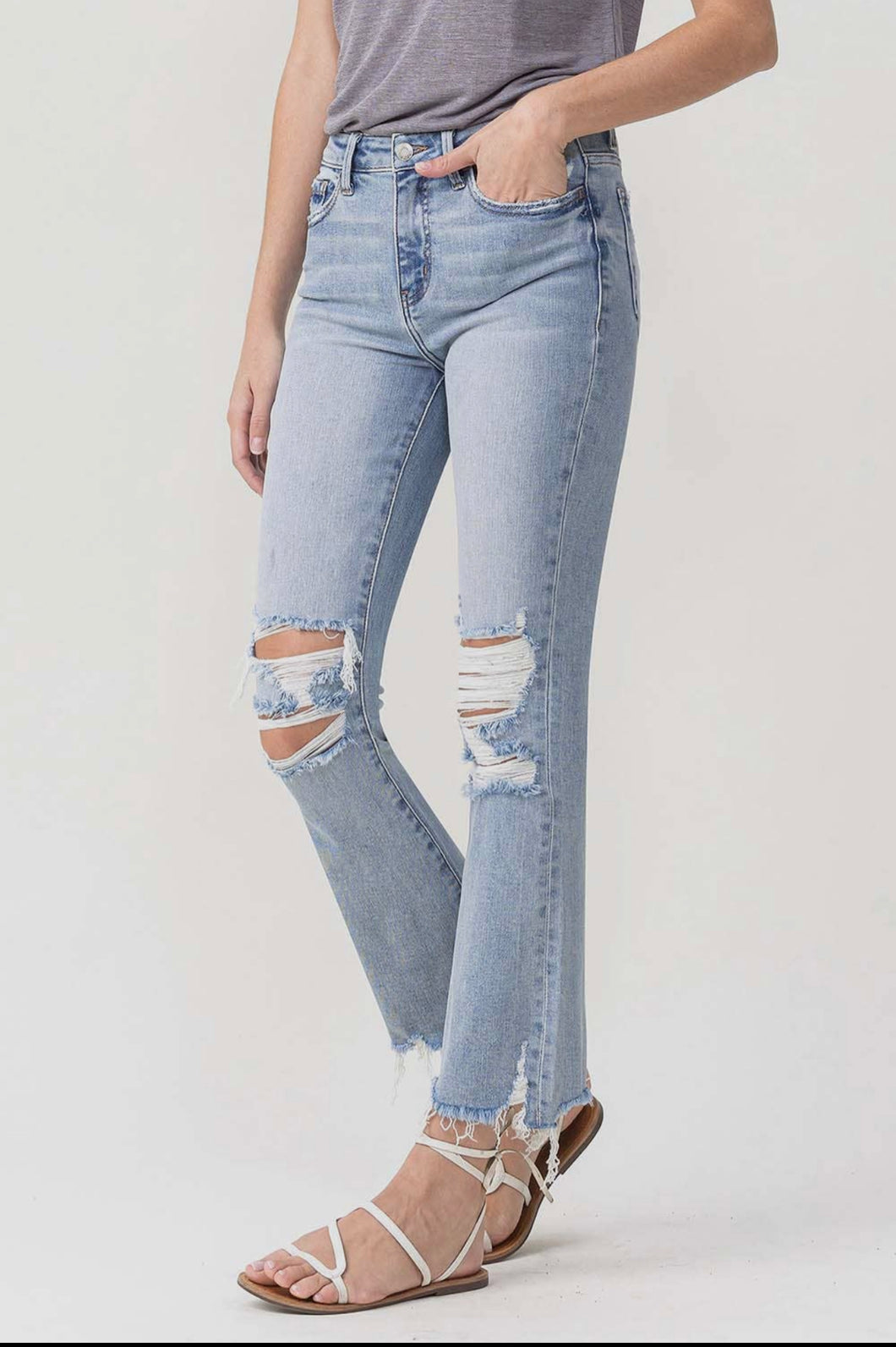 Fall Daze High Rise Cropped Jeans