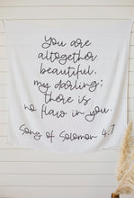 Load image into Gallery viewer, Song Of Solomon 4:7 Swaddle/Wall Art