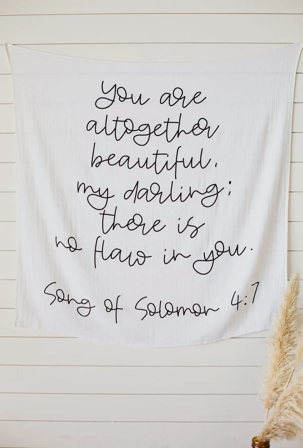 Song Of Solomon 4:7 Swaddle/Wall Art