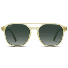 Load image into Gallery viewer, Hunter- Polarized Double Bridge Rectangular Sunglasses- Rustic Tortoise/ Smoke Green Lens