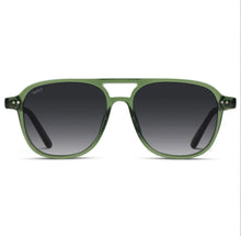 Load image into Gallery viewer, Hayden Polarized Aviator Classic Double Bridge Sunglasses- Emerald Green/ Gradient Black Lens