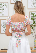 Load image into Gallery viewer, Ultimate Getaway Floral Corset Waist Crop Top