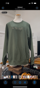 Be The Light Sweatshirt Tan Threading