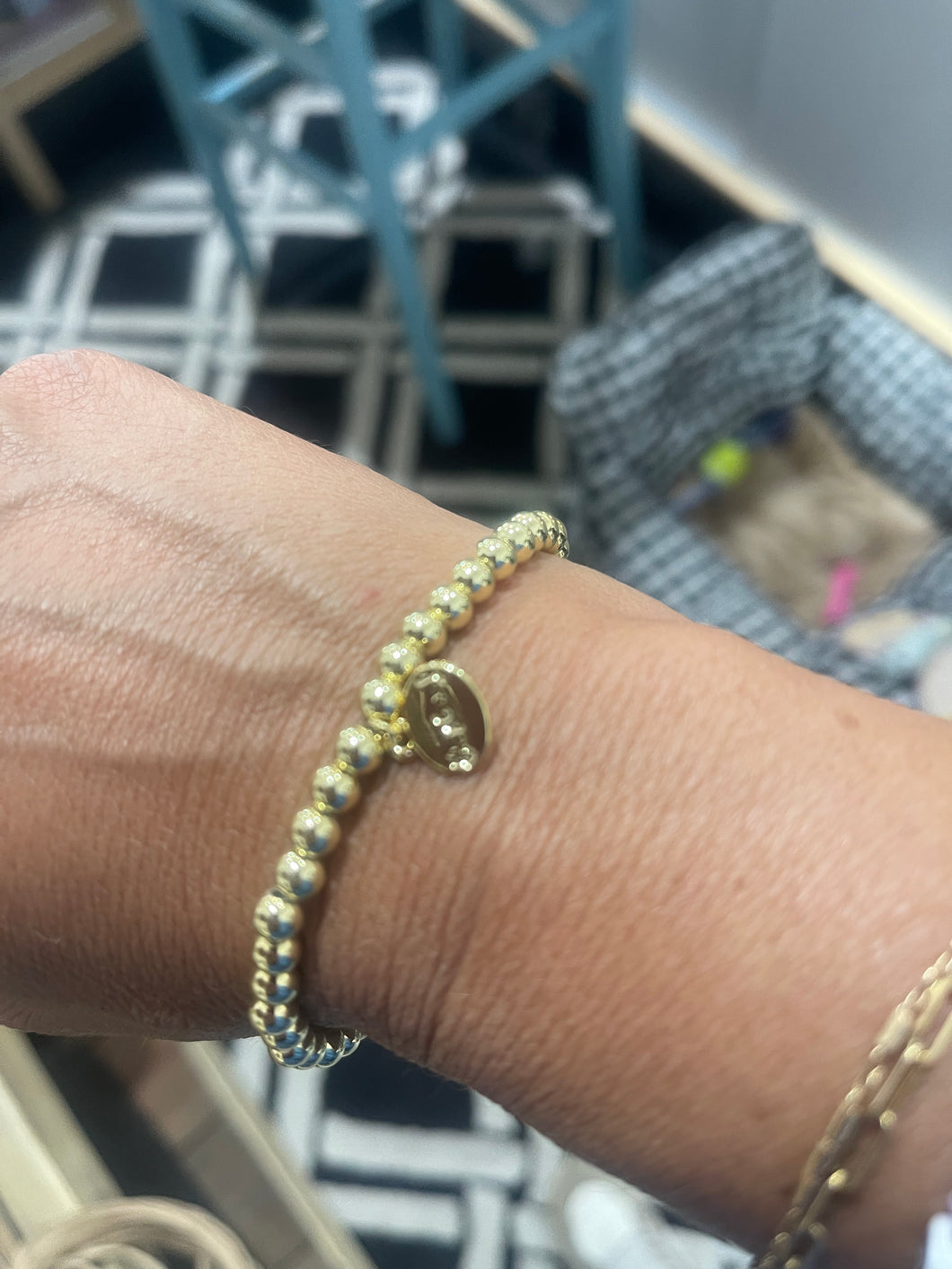 5mm Water Resistant Gold Ball Bracelet