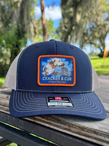 Cracker & Cur Florida Cur Patch Hat- Navy/Khaki