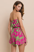 Load image into Gallery viewer, Believe In Miracles Strapless Floral Romper