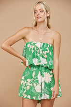 Load image into Gallery viewer, Do Everything In Love Green Floral Romper