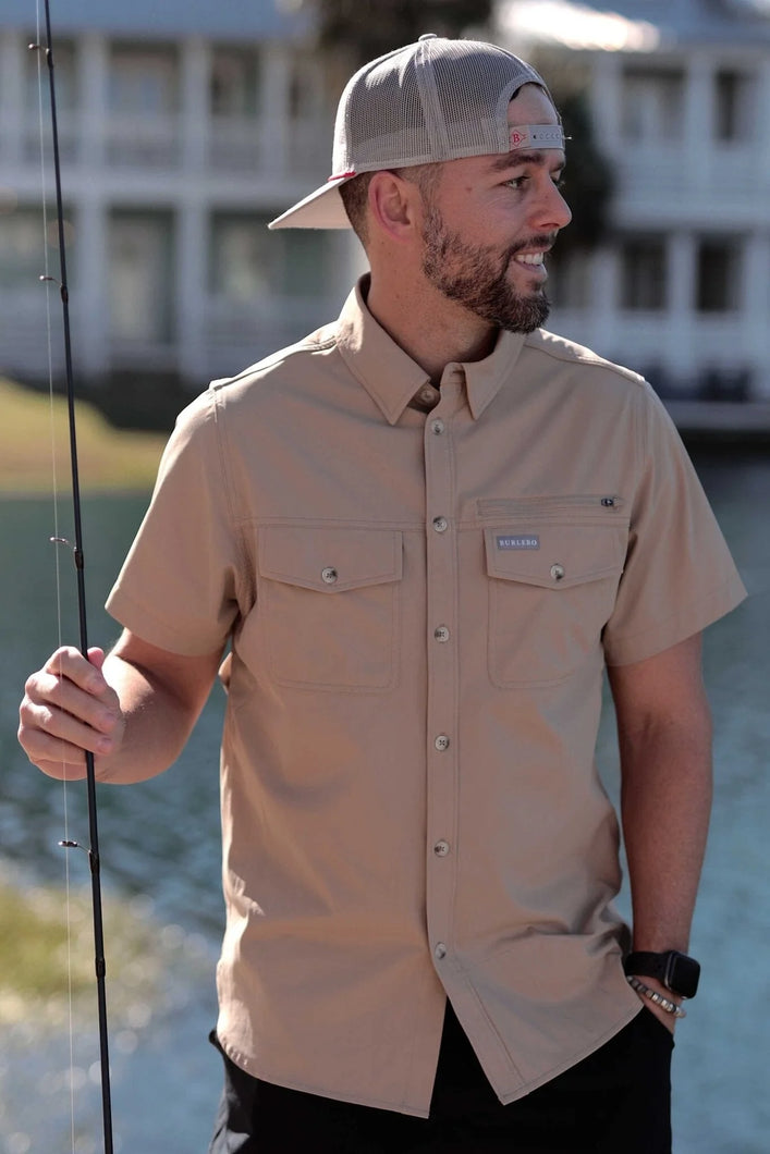 Burlebo Performance Fishing Shirt - Cobblestone