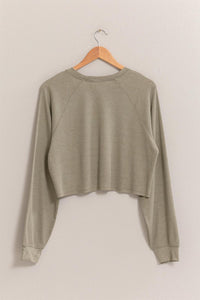 You Are Worthy Olive Sweater Top