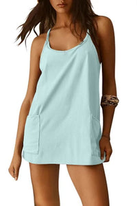 Teal Dress Romper