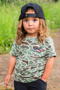 Burlebo Youth Tee - Retro Duck Camo - Duck On Water