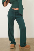 Load image into Gallery viewer, Be Strong Pine Green High Waist Wide Leg Sweatpants