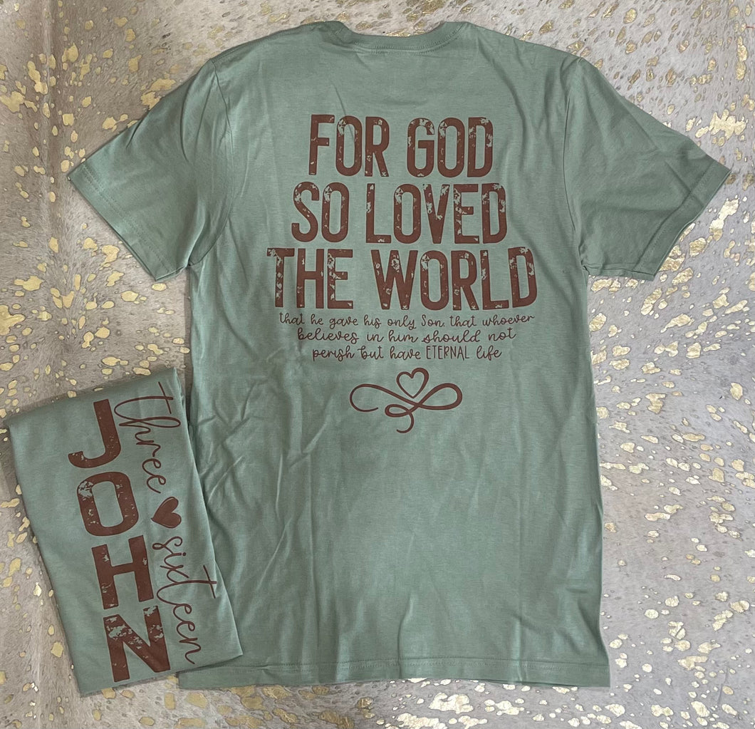 John 3:16 Christian Graphic Tee