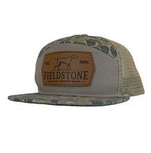 Load image into Gallery viewer, Backwoods Camo Leather Patch Hat